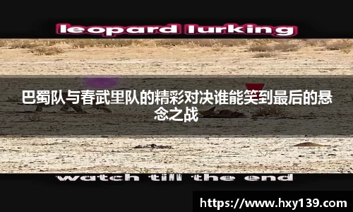 巴蜀队与春武里队的精彩对决谁能笑到最后的悬念之战